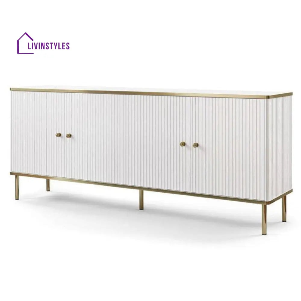 Divyanka White Sideboard For Living Room