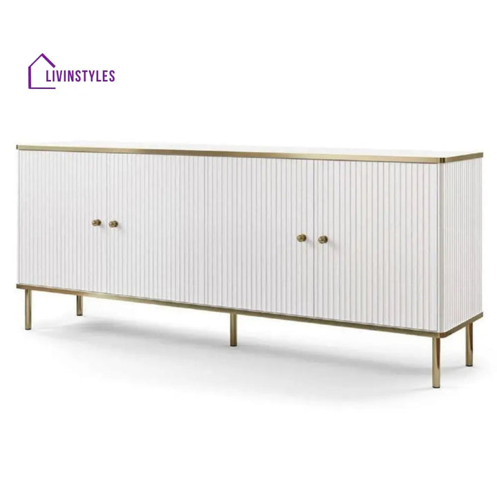 Divyanka White Sideboard For Living Room