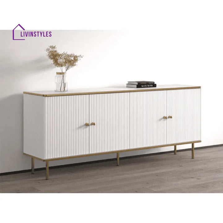 Divyanka White Sideboard For Living Room