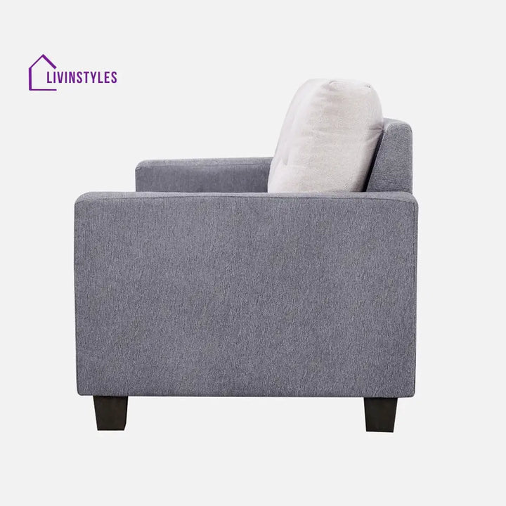 Ease Cool Grey Fabric 3 Seater Sofa Sofa Set