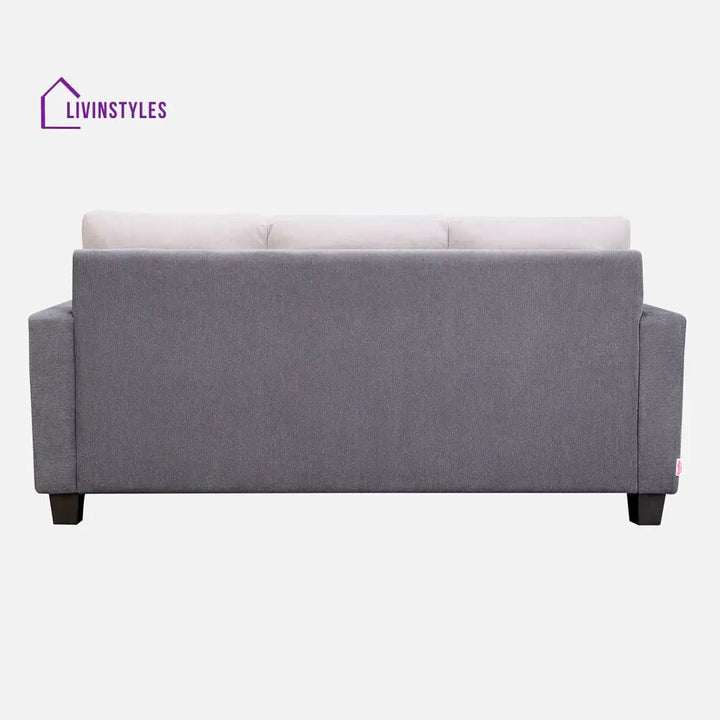 Ease Cool Grey Fabric 3 Seater Sofa Sofa Set