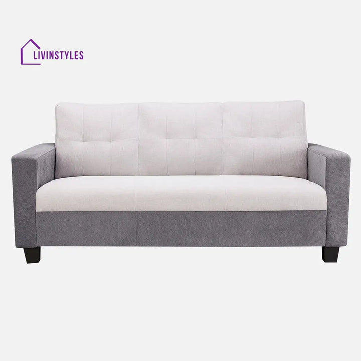 Ease Cool Grey Fabric 3 Seater Sofa Sofa Set
