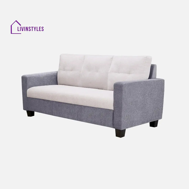 Ease Cool Grey Fabric 3 Seater Sofa Sofa Set