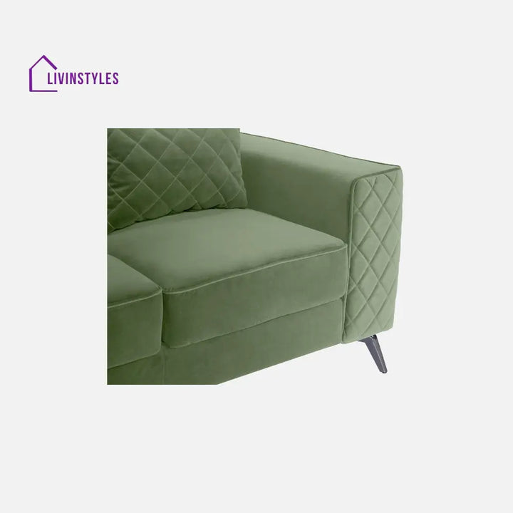 Efim Jade Green Fabric 2 Seater Sofa With Lounger