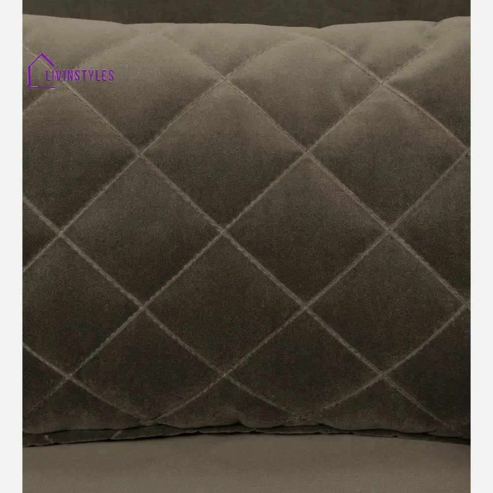 Efim Quartz Brown Fabric 2 Seater Sofa With Lounger