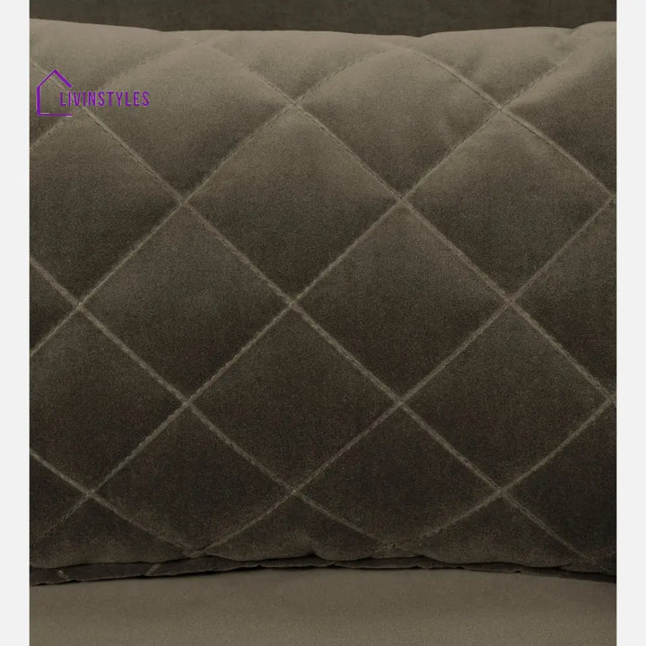 Efim Quartz Brown Fabric 2 Seater Sofa With Lounger