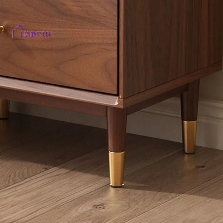 Ekaterina Solid Walnut Wood Chest of Drawers for Luxury Homes