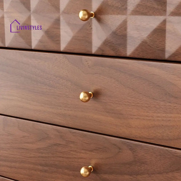 Ekaterina Solid Walnut Wood Chest of Drawers for Luxury Homes