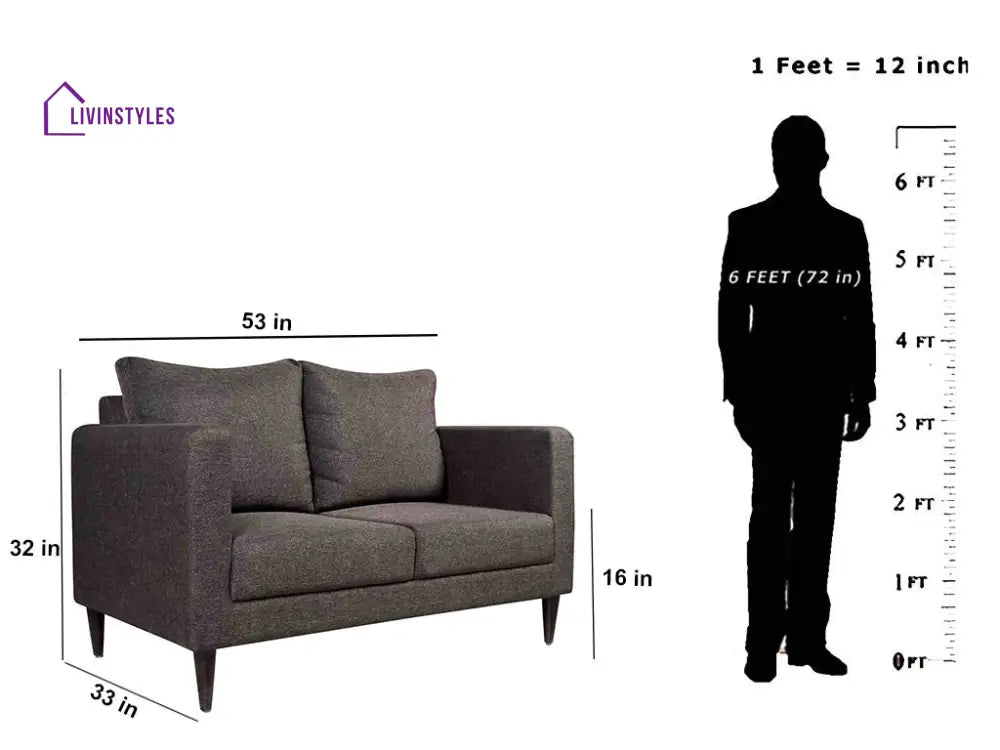 Ekta Sofa in Dark Grey Sofa