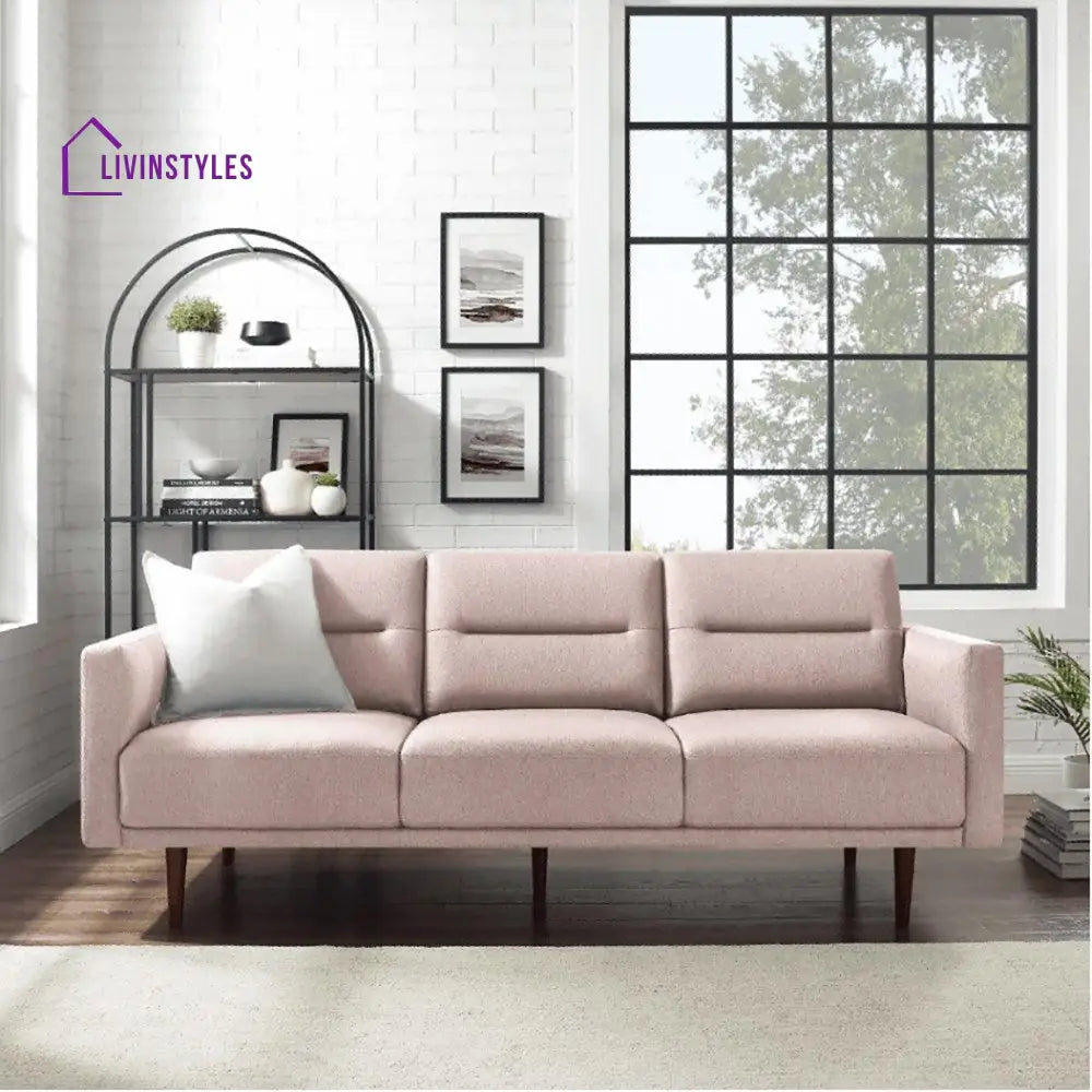 Elena 3 Seater Sofa Light Pink