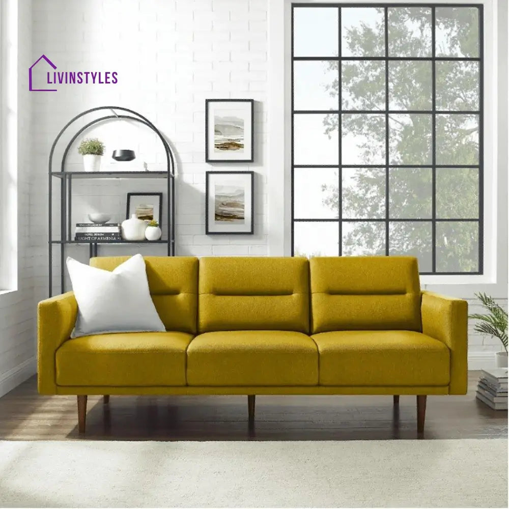 Elena 3 Seater Sofa Yellow