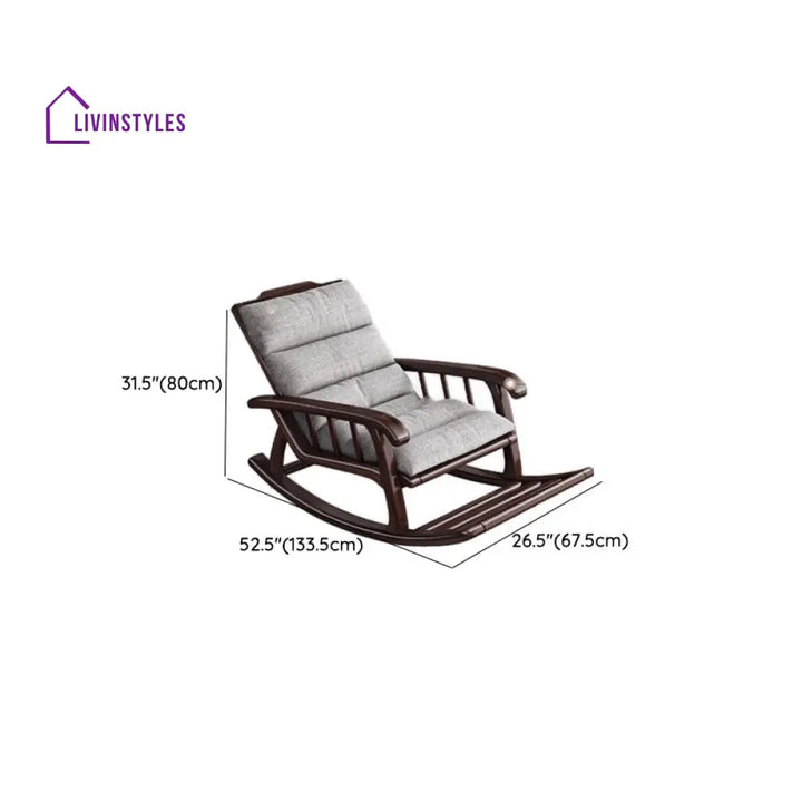 Elowen Solid Wood Rocking Chair for Living Room