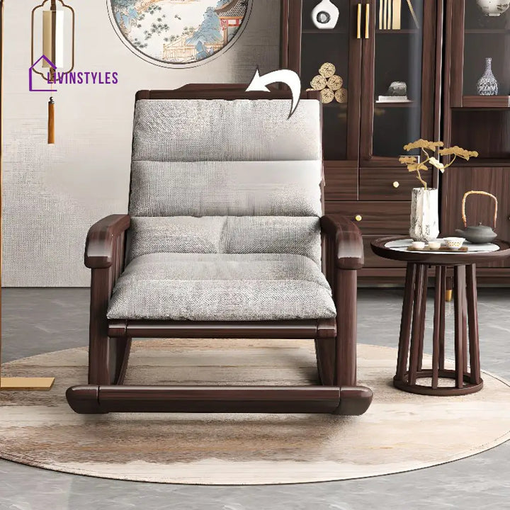 Elowen Solid Wood Rocking Chair for Living Room