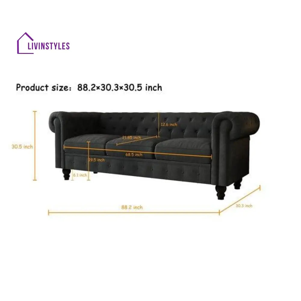 Elysian 3 Seater Chesterfield Sofa