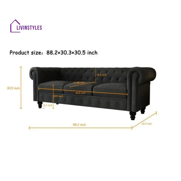 Elysian 3 Seater Chesterfield Sofa