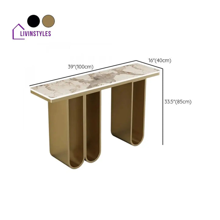 Eshant Stainless Steel Living Room Console Table