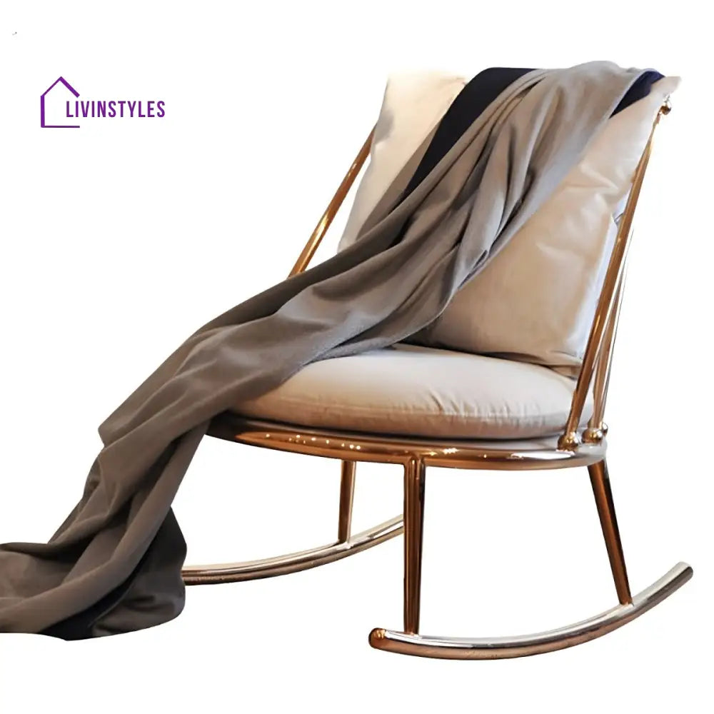 Esme Stainless Steel Rocking Chair for Living Room
