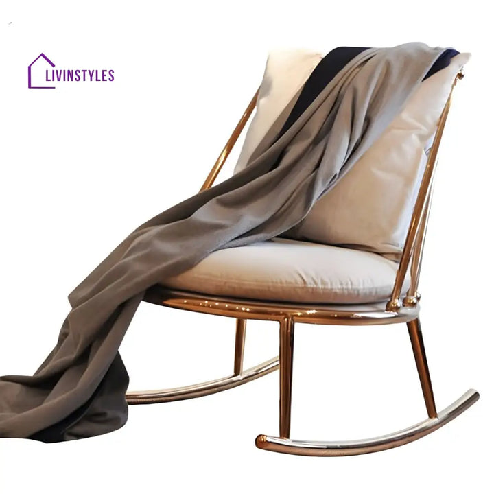 Esme Stainless Steel Rocking Chair for Living Room