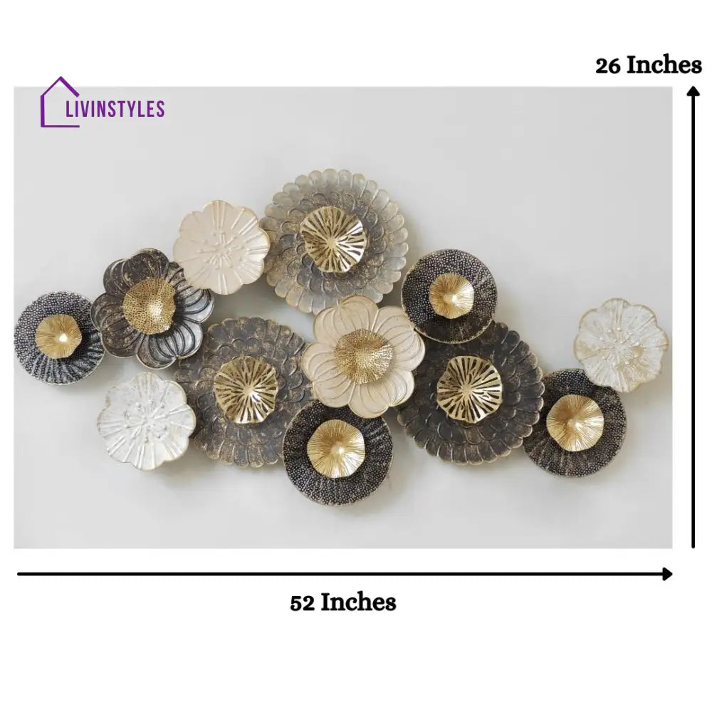 Exquisite Flowers Metal Wall Art