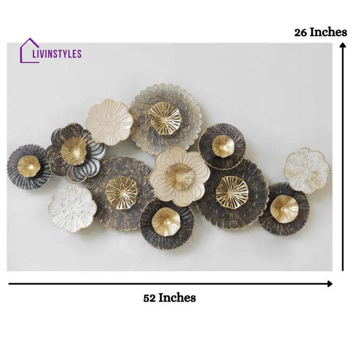 Exquisite Flowers Metal Wall Art