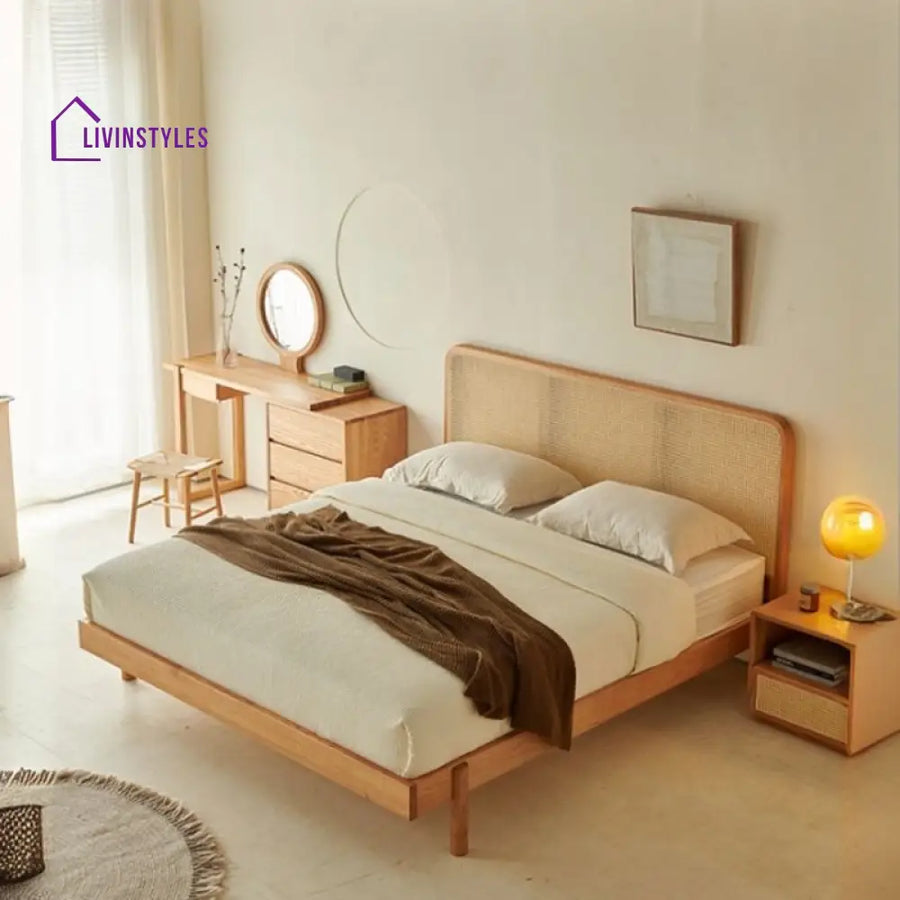 Galina Solid Oak Wood Bed for Luxury Homes