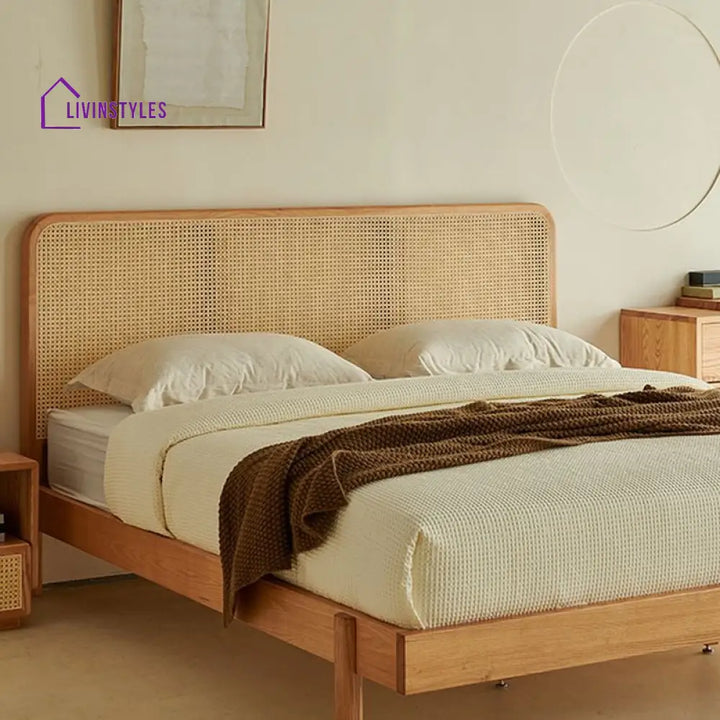 Galina Solid Oak Wood Bed for Luxury Homes