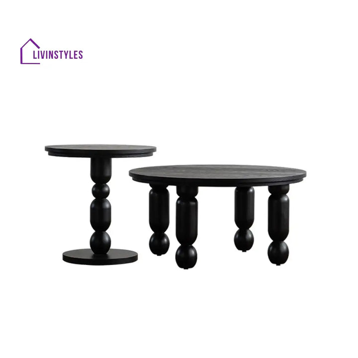 Harper Wooden Coffee Table and Side Table for Living Room