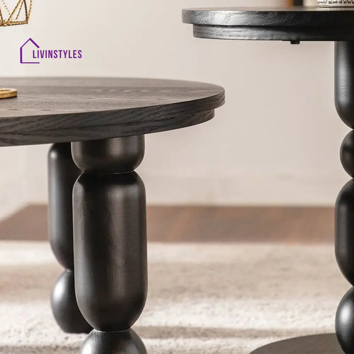 Harper Wooden Coffee Table and Side Table for Living Room