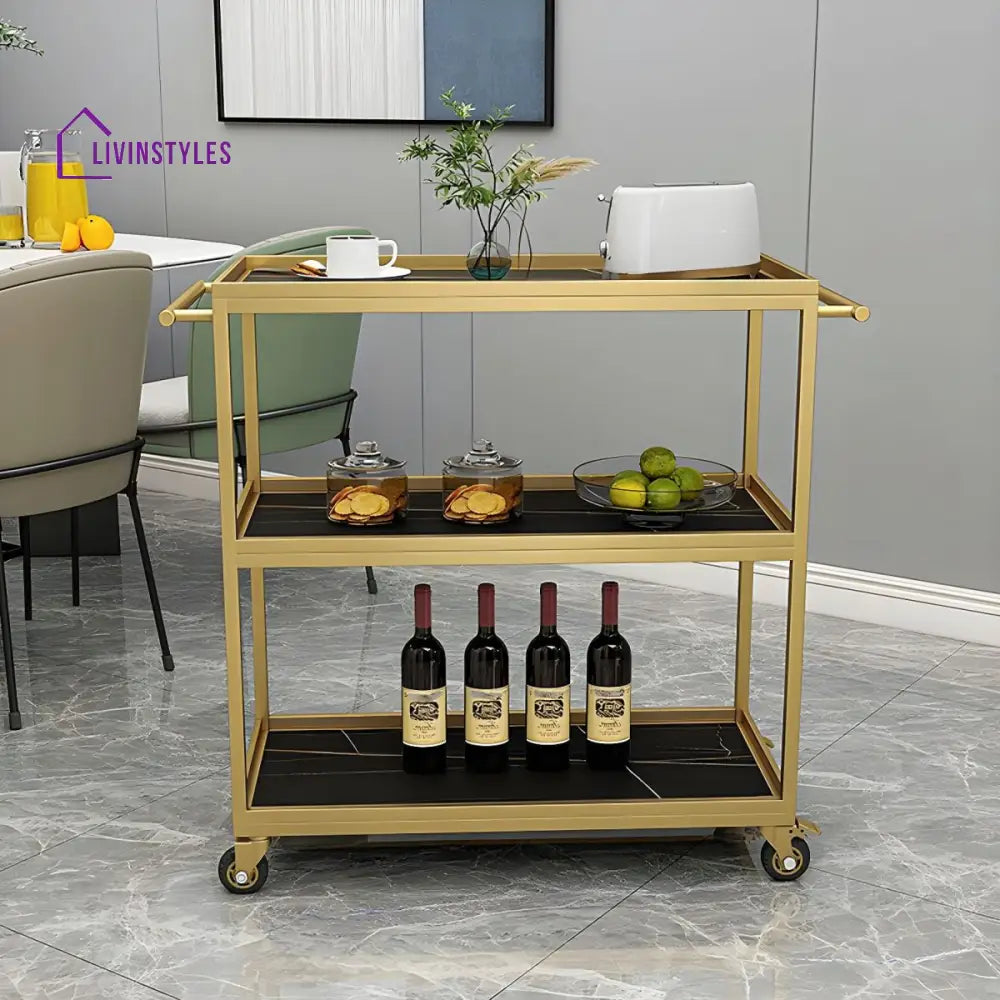 Harsh Stainless Steel Kitchen Trolley