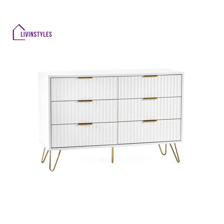 Hemali White Console Table For Living Room