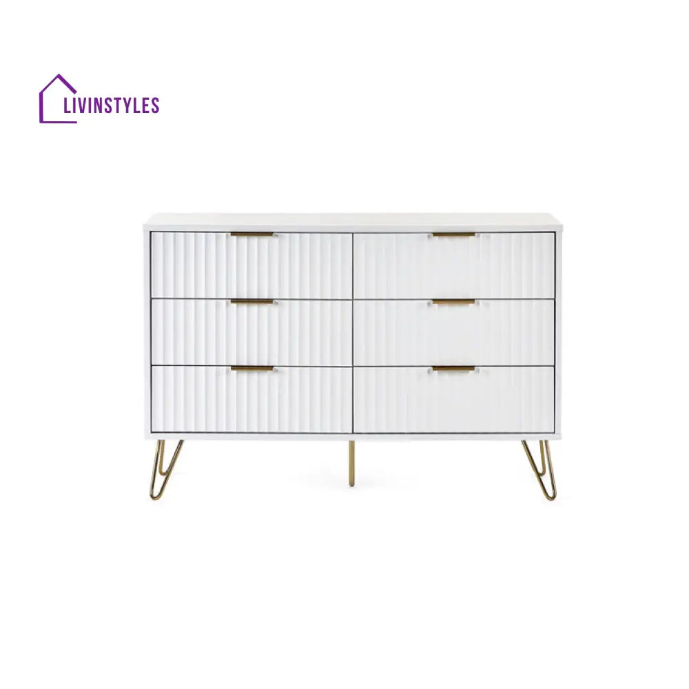 Hemali White Console Table For Living Room
