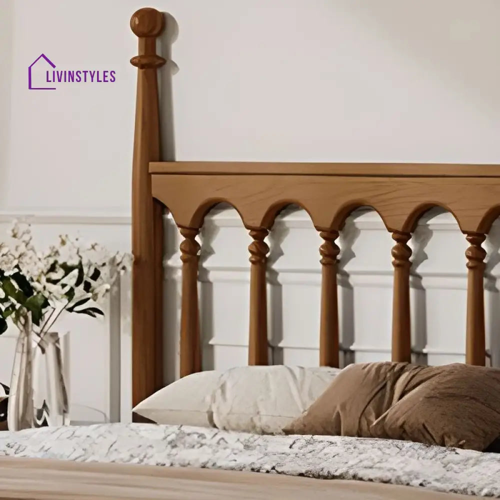 Irina Solid Walnut Wood Bed for Luxury Homes