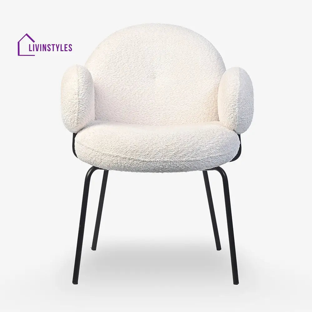 Isida Iron Chair - Boucle Fabric Chair