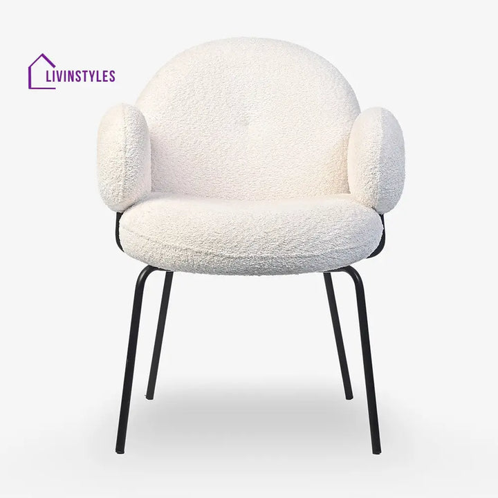 Isida Iron Chair - Boucle Fabric Chair
