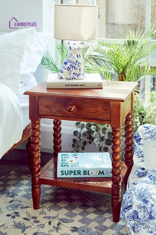 Iskra Solid Wood Side Table for Living Room