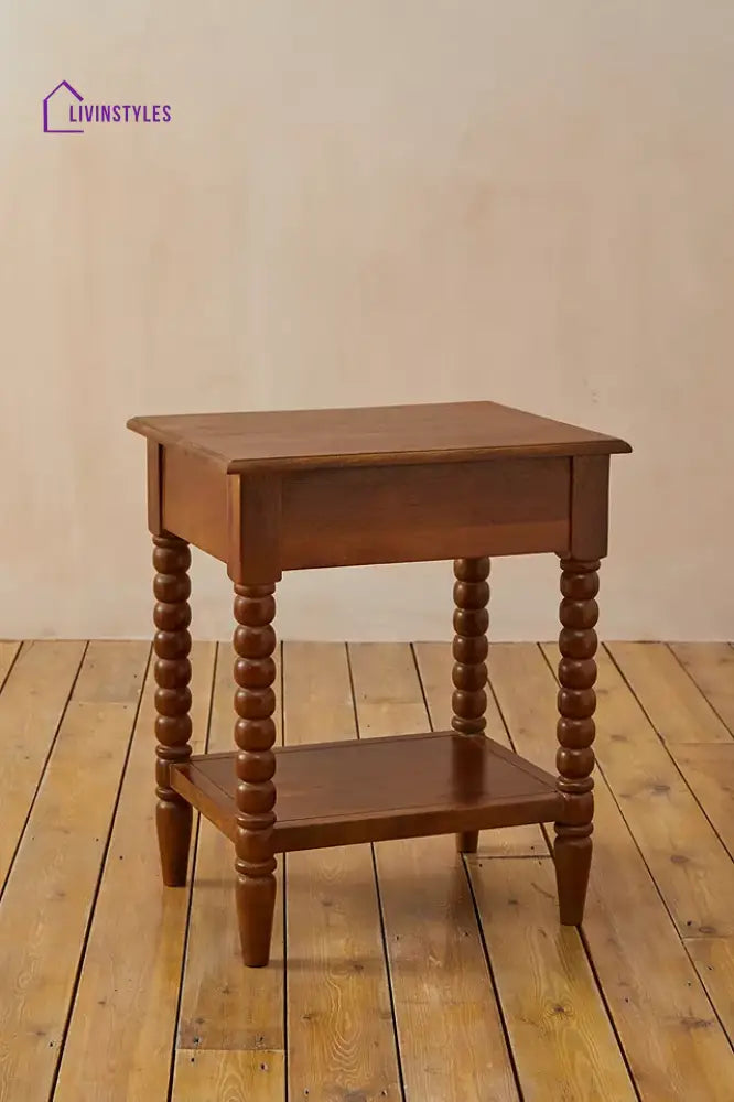 Iskra Solid Wood Side Table for Living Room