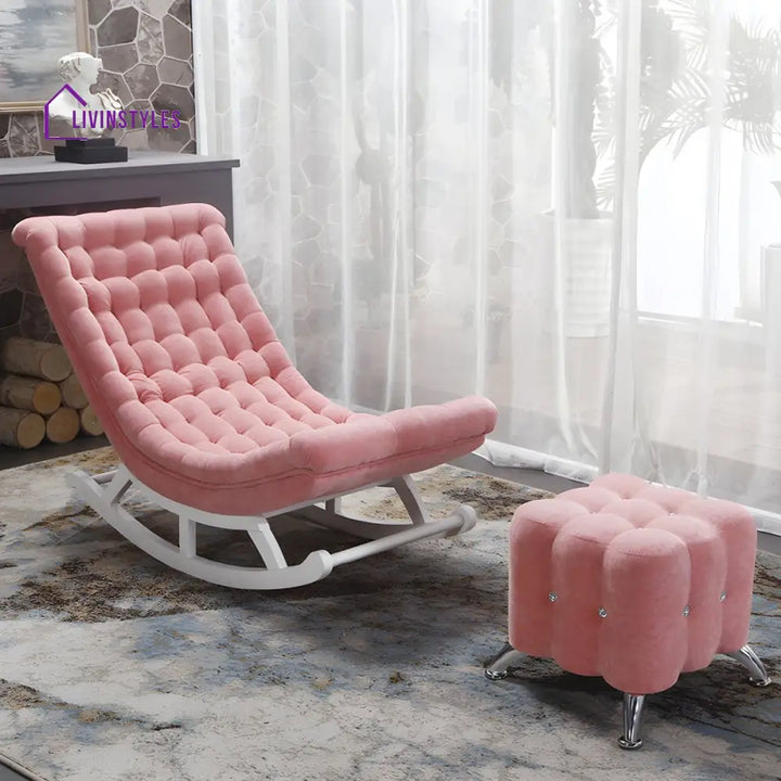 Ivyana Solid Wood Rocking Chair for Living Room