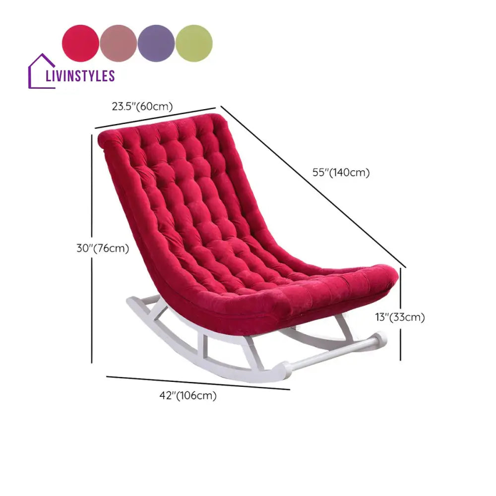 Ivyana Solid Wood Rocking Chair for Living Room