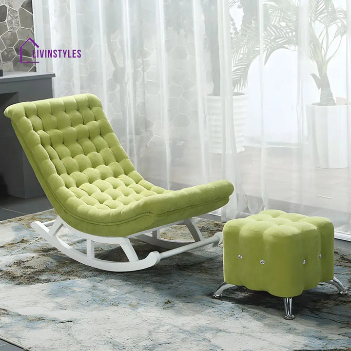 Ivyana Solid Wood Rocking Chair for Living Room