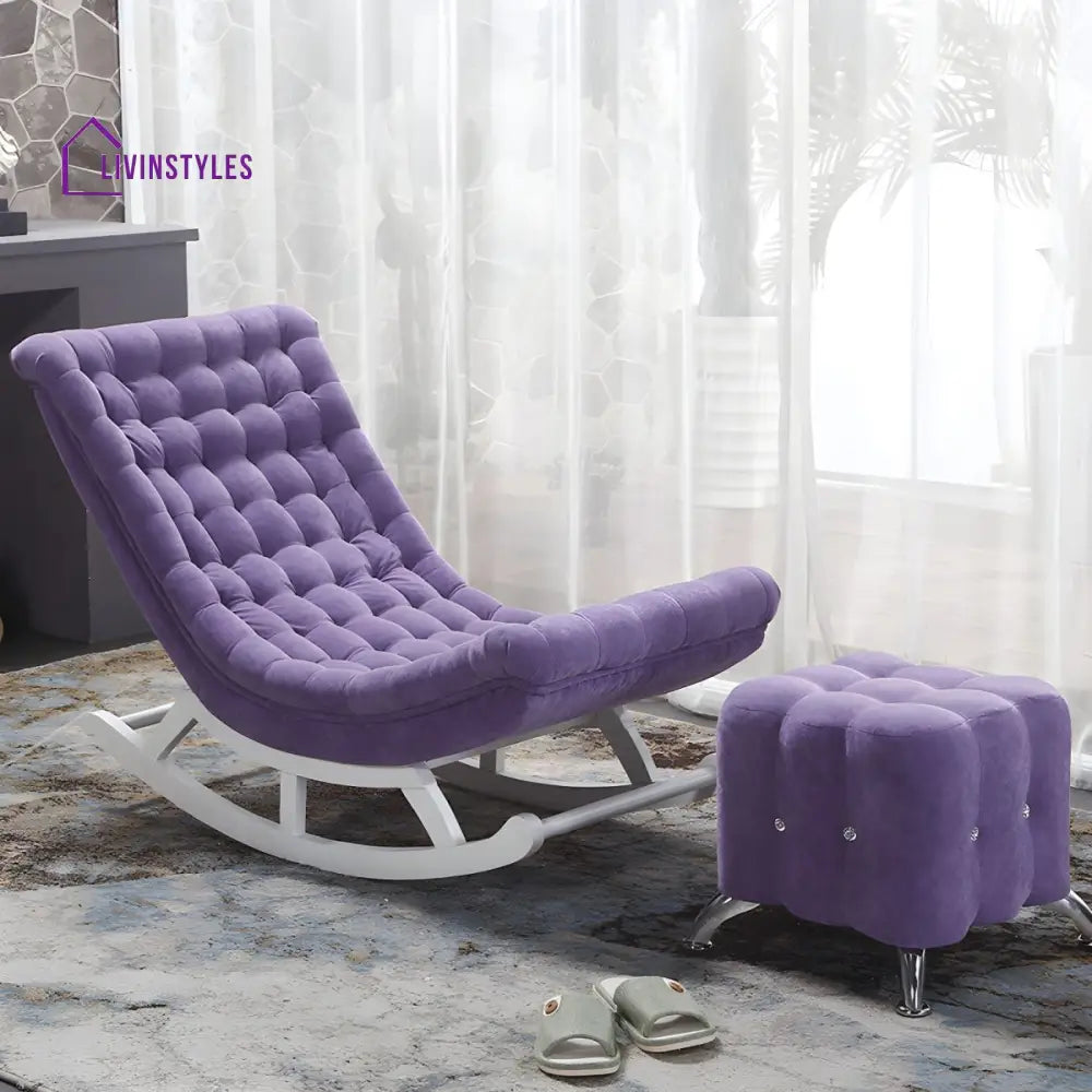 Ivyana Solid Wood Rocking Chair for Living Room