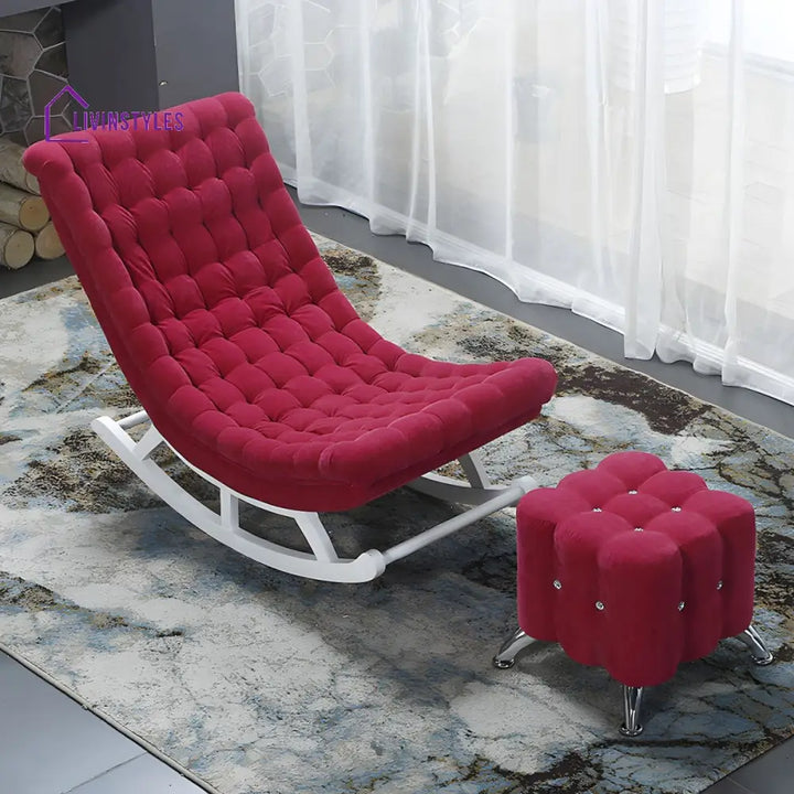 Ivyana Solid Wood Rocking Chair for Living Room