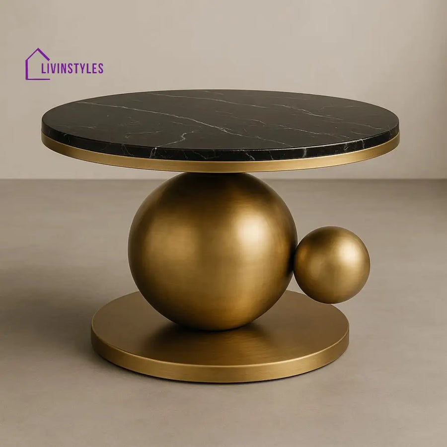 Izolda Stainless Steel Gold Finish Coffee Table for Living Room