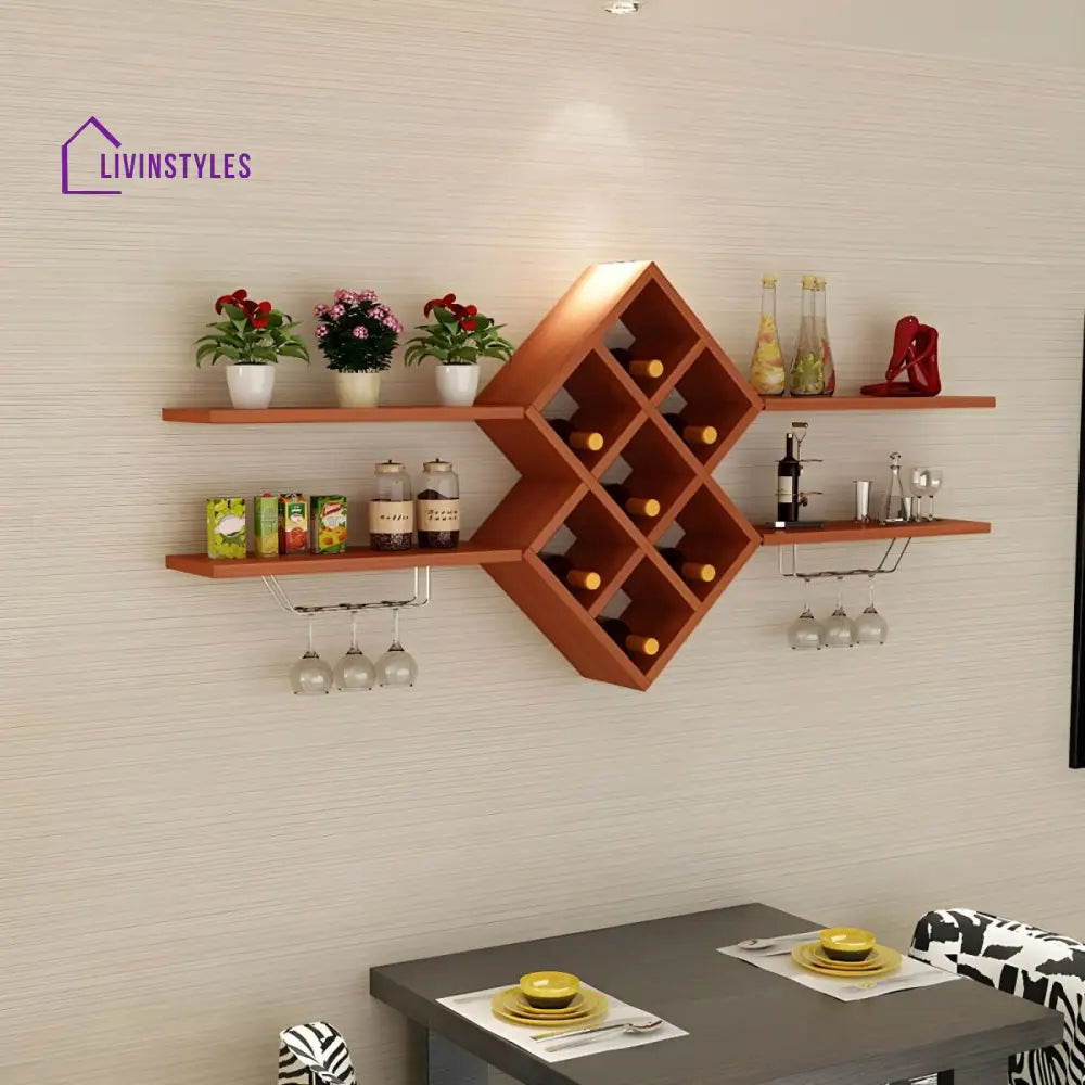 Jhanvi Wooden Wine Rack