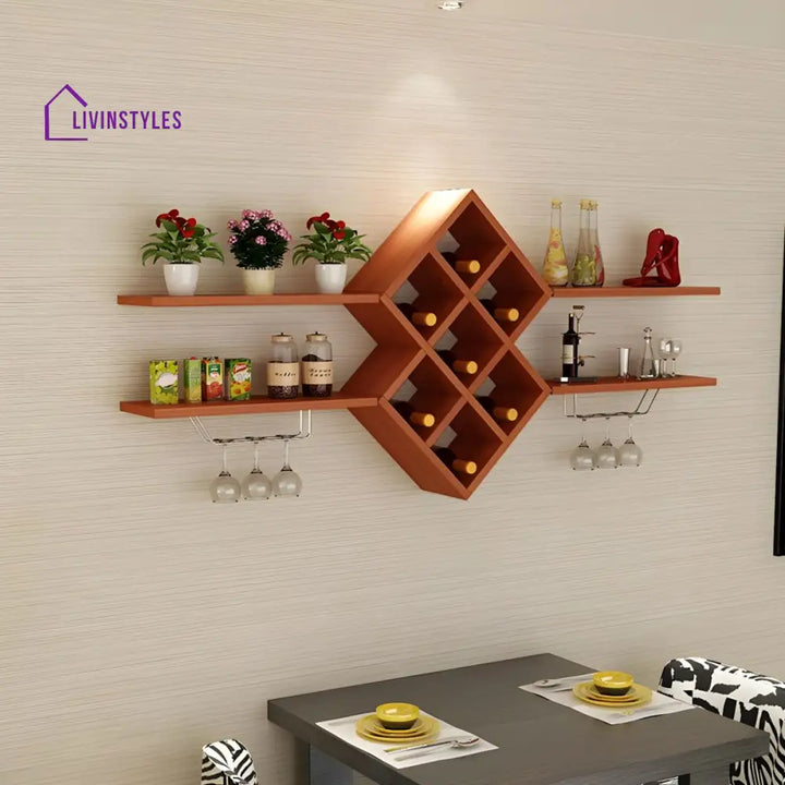 Jhanvi Wooden Wine Rack
