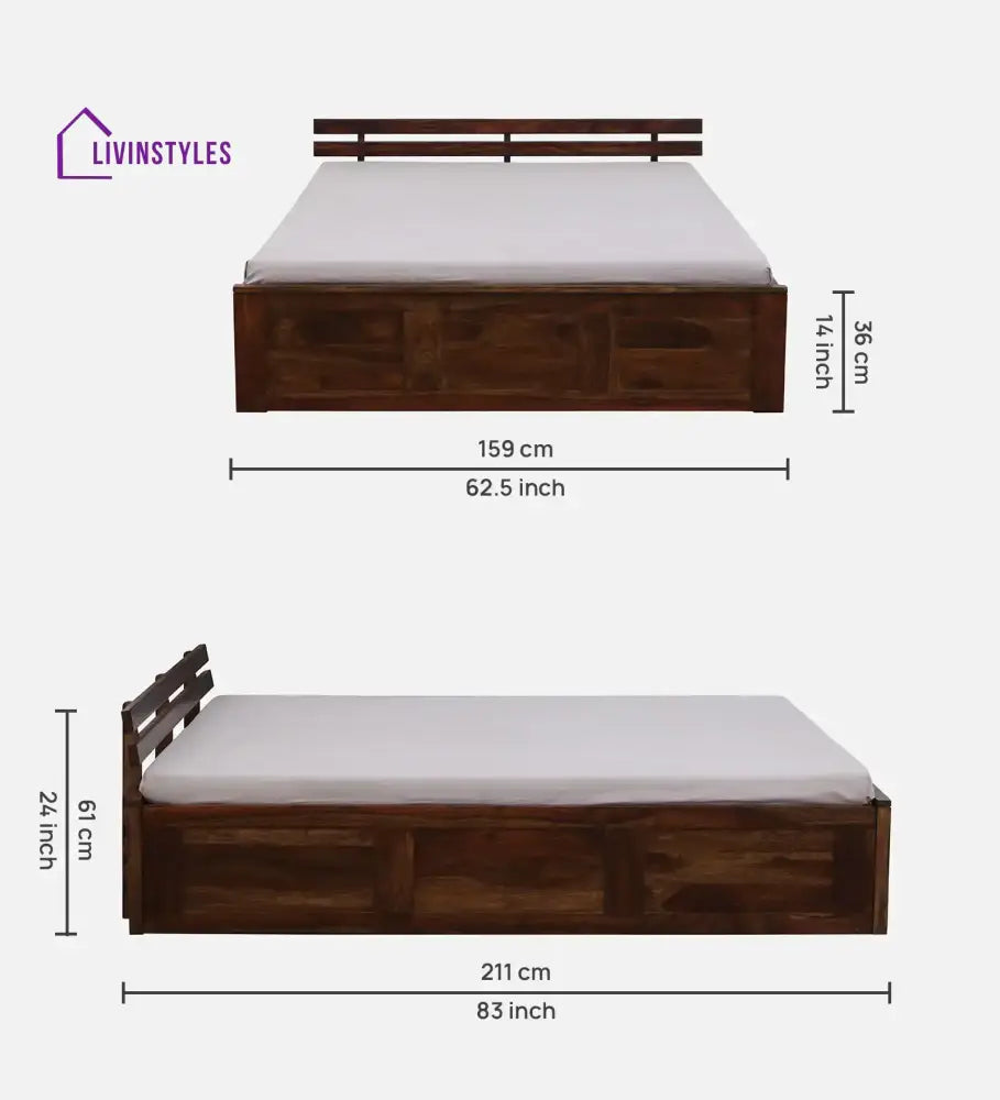 Amol Sheesham Wood Storage Beds Bedroom Furniture Sets