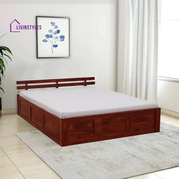 Amol Sheesham Wood Storage Beds Queen / Honey Bedroom Furniture Sets