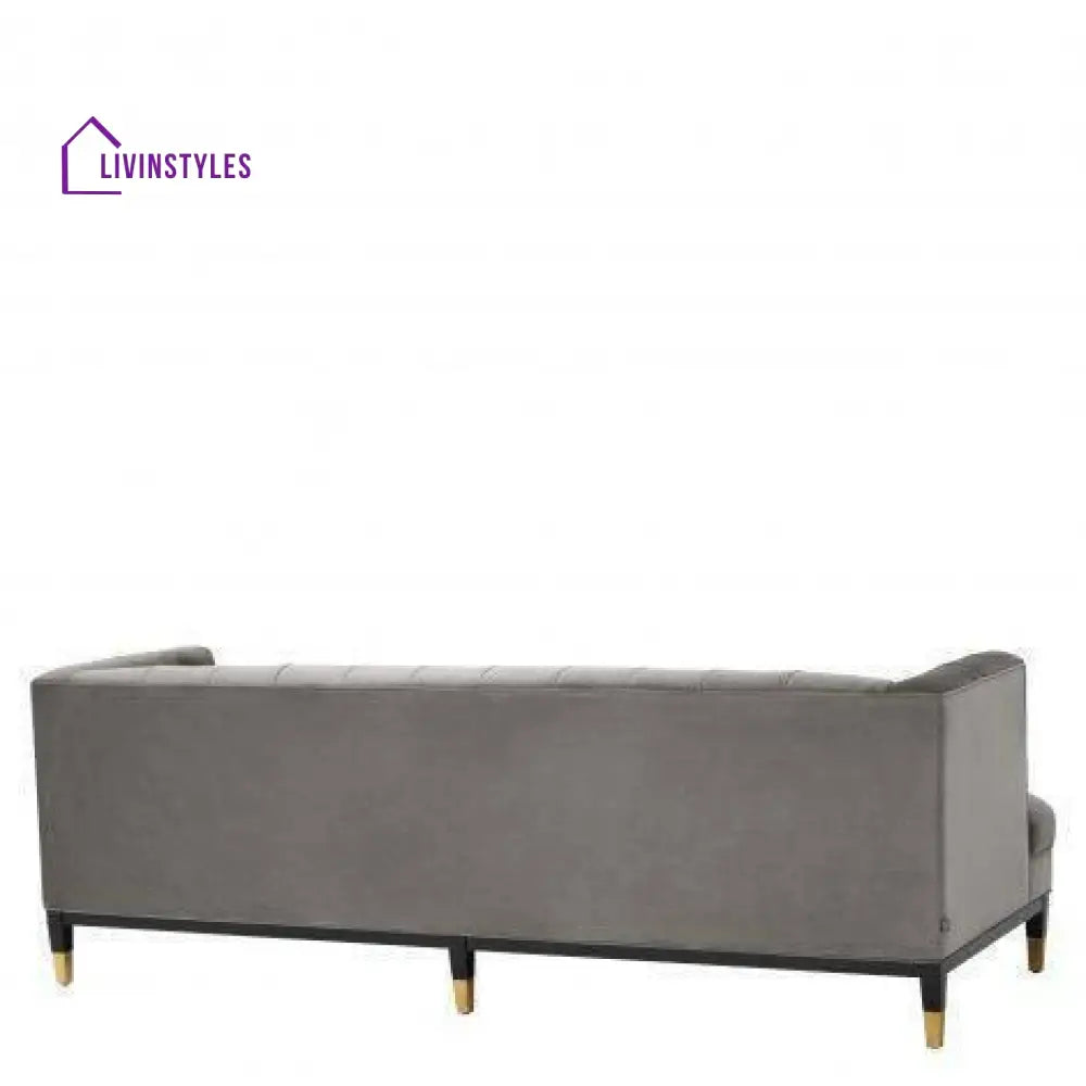 Kuzma Sofa Grey Velvet Living