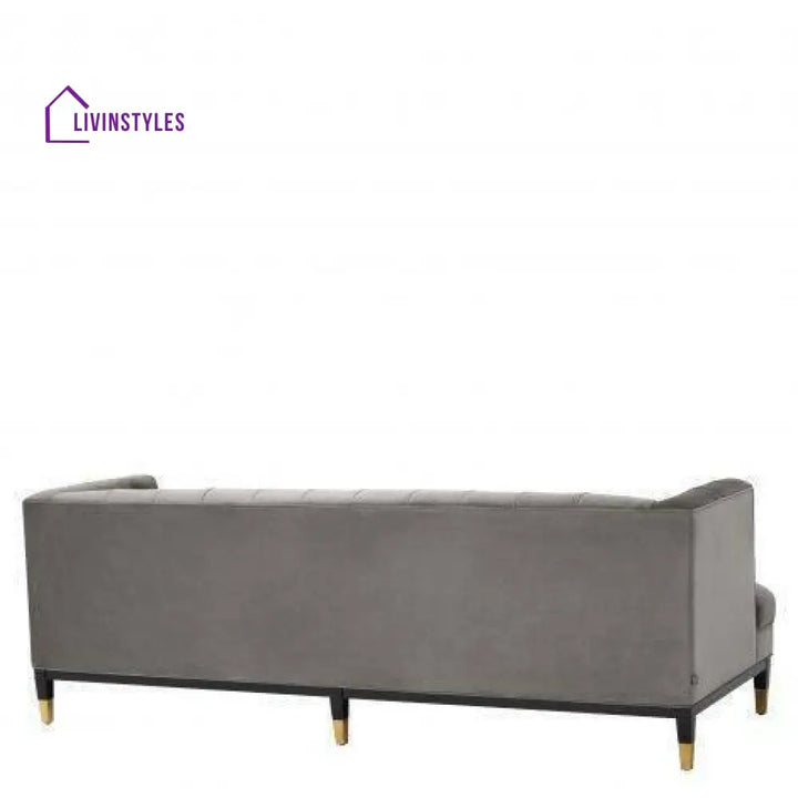Kuzma Sofa Grey Velvet Living