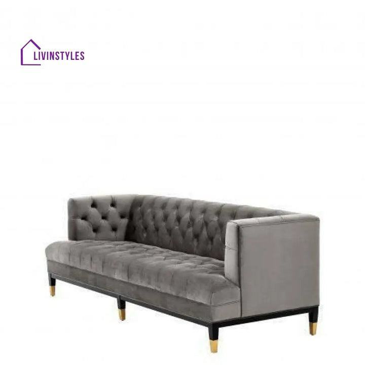 Kuzma Sofa Grey Velvet Living