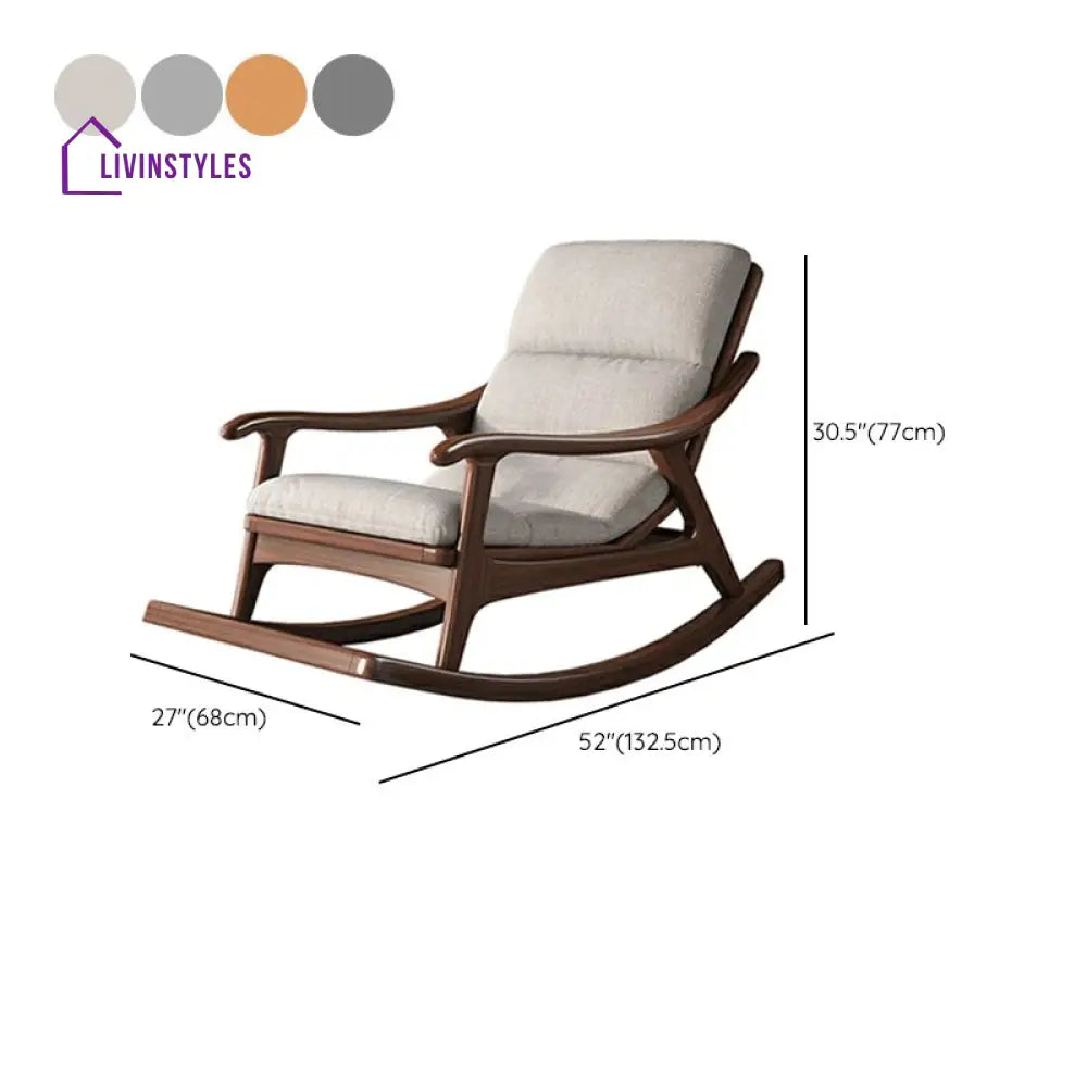 Kyra Solid Wood Rocking Chair for Living Room